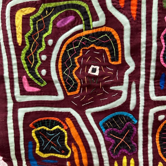 Kuna Indian Mola Textile Panama Latin America Applique Vintage Authentic - Picture 4 of 6